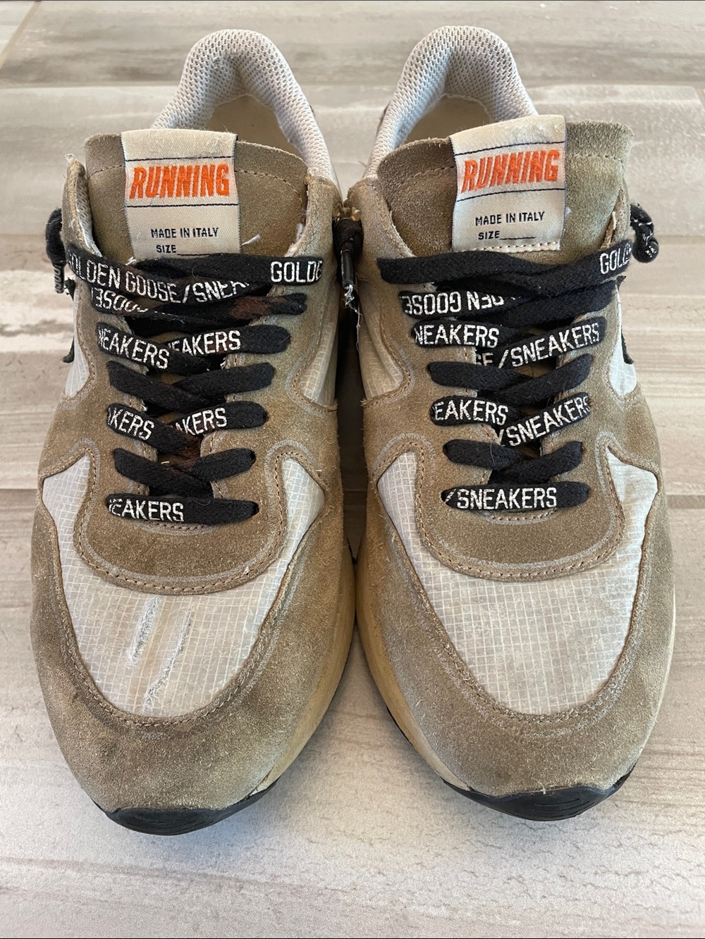 Golden Goose Running Sole Ice Taupe Black Women’s 37 *FLAWS* - Picture 7 of 16